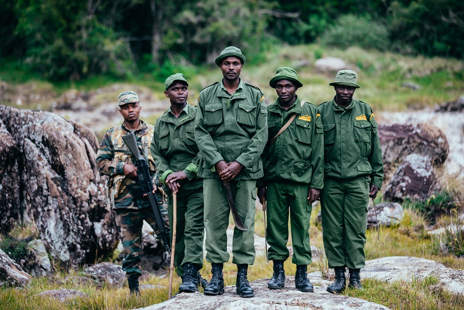 A patrol team in Mount Kenya National Park