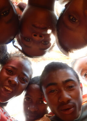 Team selfies in youth for lemurs project