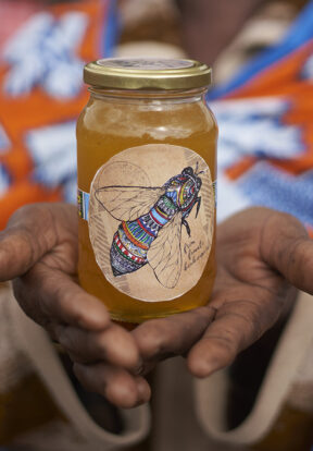 A jar of Mama Asali honey