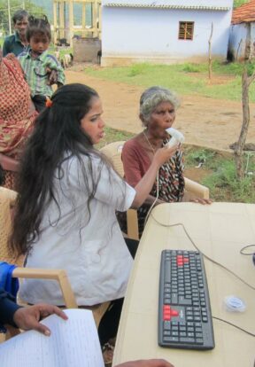 Measuring negative effects on lung function of firewood use