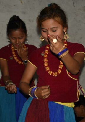 Traditional cultural activities at the Subarnapur village homestay, Nepal