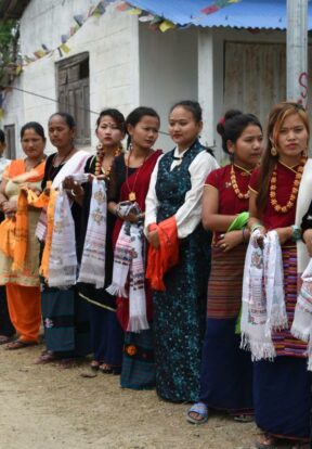 Villagers in Subarnapur, Nepal, welcome guests to their ecotourism initiative